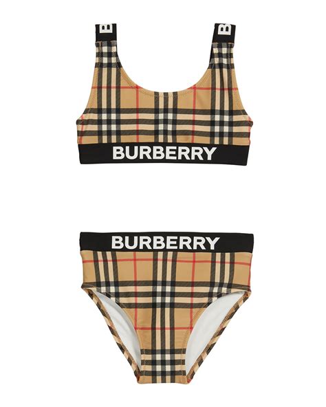 burberry liana swimsuit|Burberry Girl's Liana Icon Stripe Two.